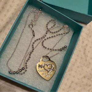 Tiffany & Co. Silver Heart Charm Necklace